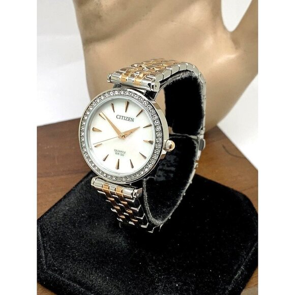 Citizen Womens Watch ER0216-67D Quartz White Mother of Pearl Dial Two Tone Steel - Picture 2 of 14